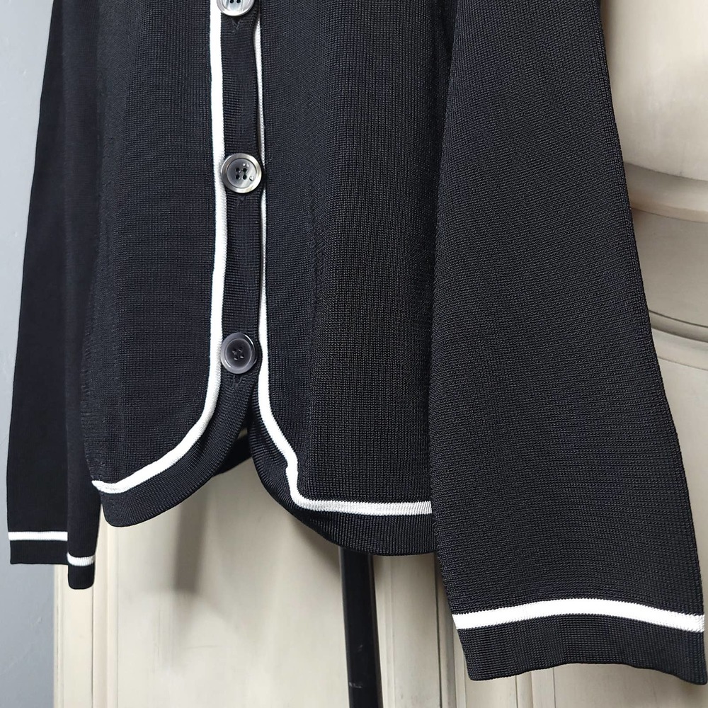 Jones New York Knit Collection Smooth Heavyweight Contrast Trim Cardigan✨️XL - Picture 10 of 12